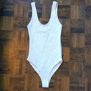 Zara white textured bodysuit